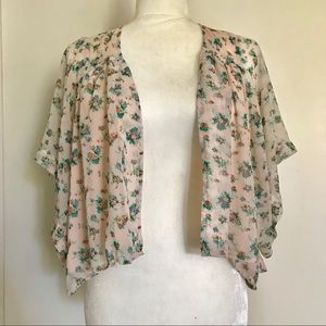 *PRICE DROP!* Pink Floral Shrug